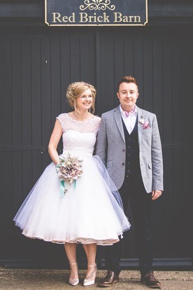 Tea Wedding Dress For Old Brides Older Women Mid Length Bridal