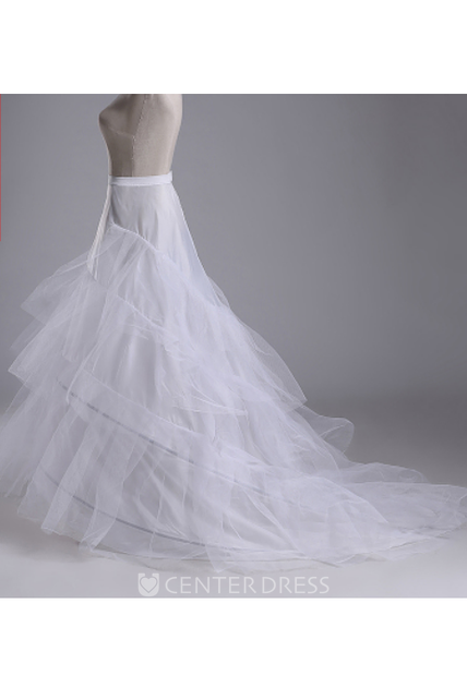 Trailing Wedding Dress Skirt Petticoat With Three Tulle Two Layer